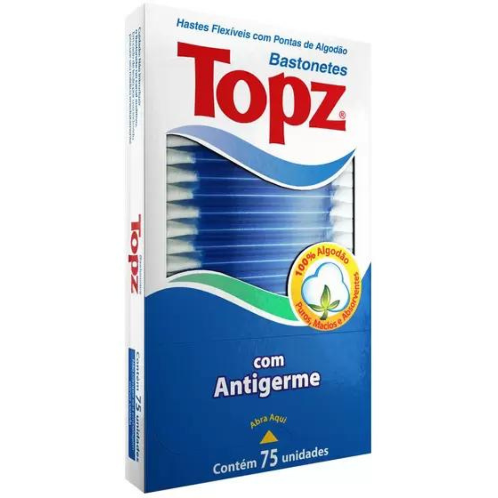 Caixa De Bastonetes Topz 75 Unidades