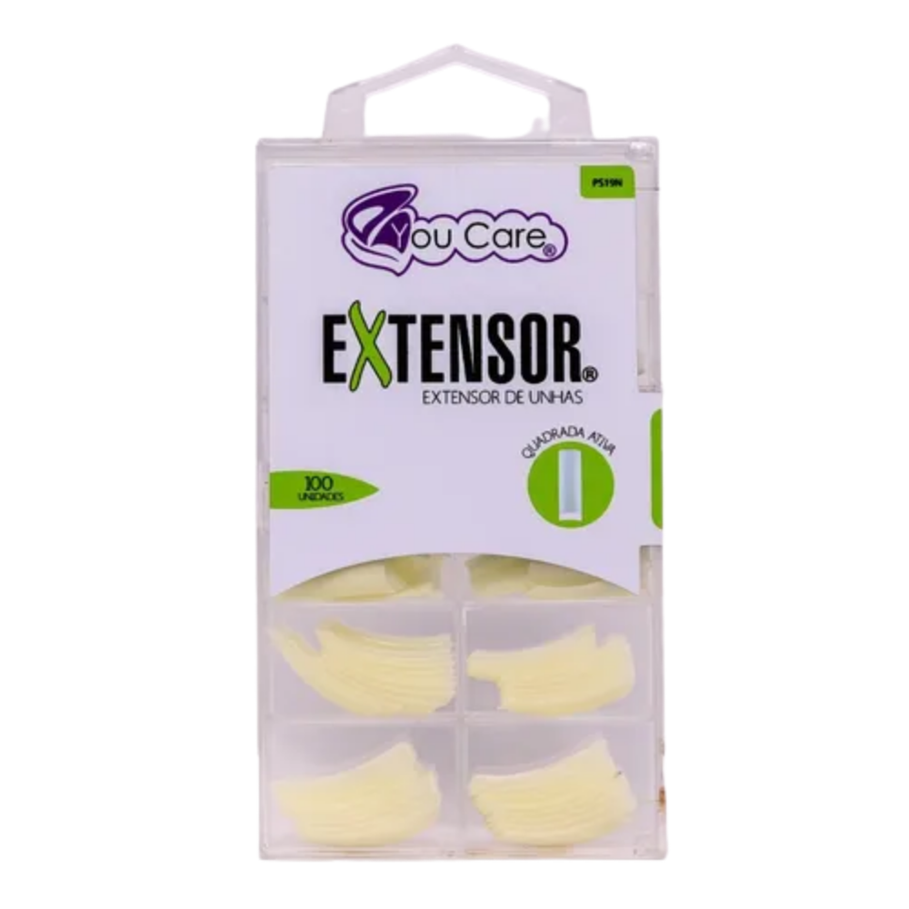 Kit Builder Gel XeD 15g Nude 13 + Tips Extensor De Unhas Quadrada Ativa 100 Unidades You Care