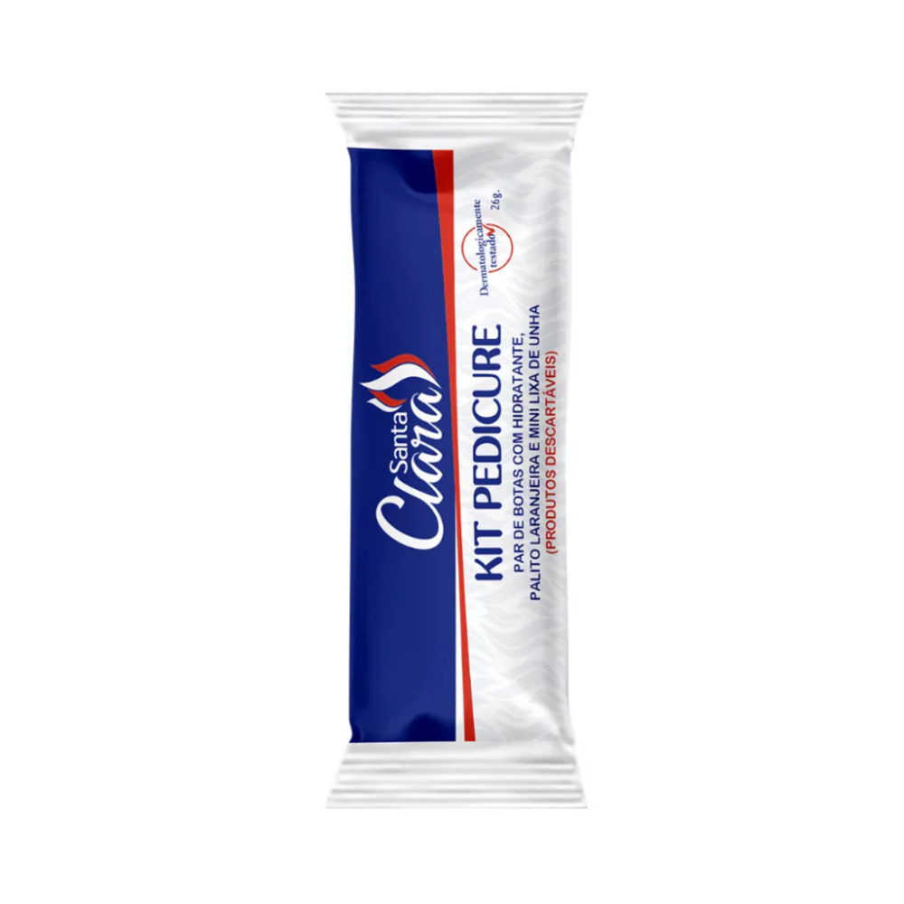 Kit Alicate Cutícula Aço Inoxidável Isacare Personal + Kit Pedicure Descartável 4 Peças Santa Clara 1452