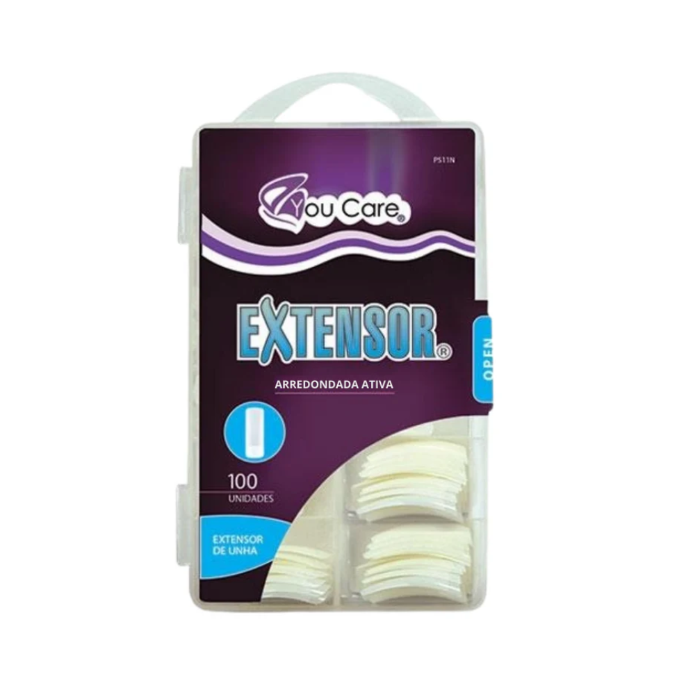 Kit Builder Gel XeD 15g Nude 13 + Tips Extensor De Unhas Arredondada Ativa 100 Unidades You Care