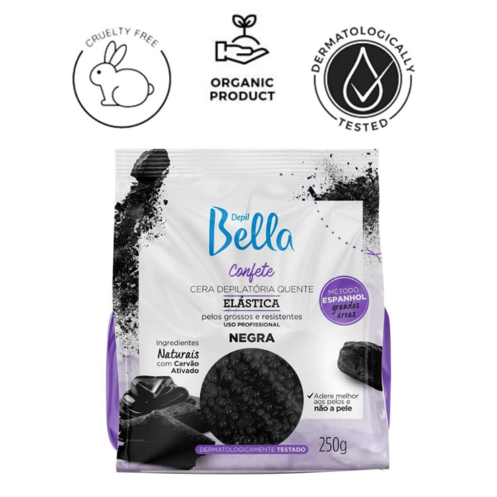 Cera Depilatória Confete Negra Depil Bella 250g