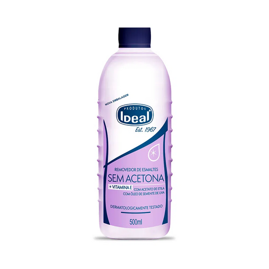 Removedor De Esmaltes Sem Acetona E Vitamina E Ideal 500ml