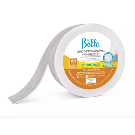 Lenço Descartável Com Textura Para Depilação Rolo Depil Bella 50 Metros