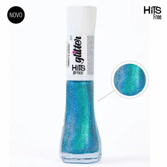 Esmalte Hits Glitter Diamante Oceano 8ml