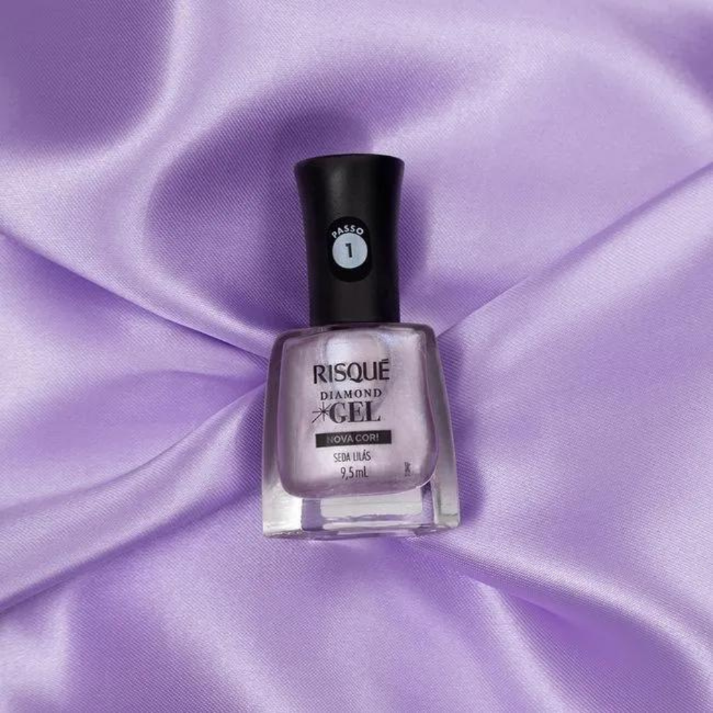 Esmalte Risqué Diamond Gel Seda Lilás 9,5ml