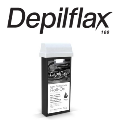 Refil Cera Depilatória Roll On Negra Depilflax 100g