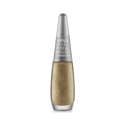 Esmalte Impala Glitter 3D Comemore A Vida 7,5ml