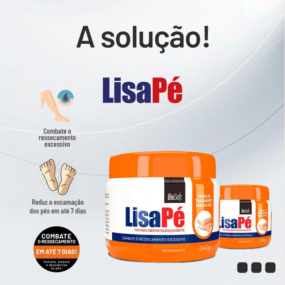 Creme Hidratante Lisa Pé Biosoft 120g