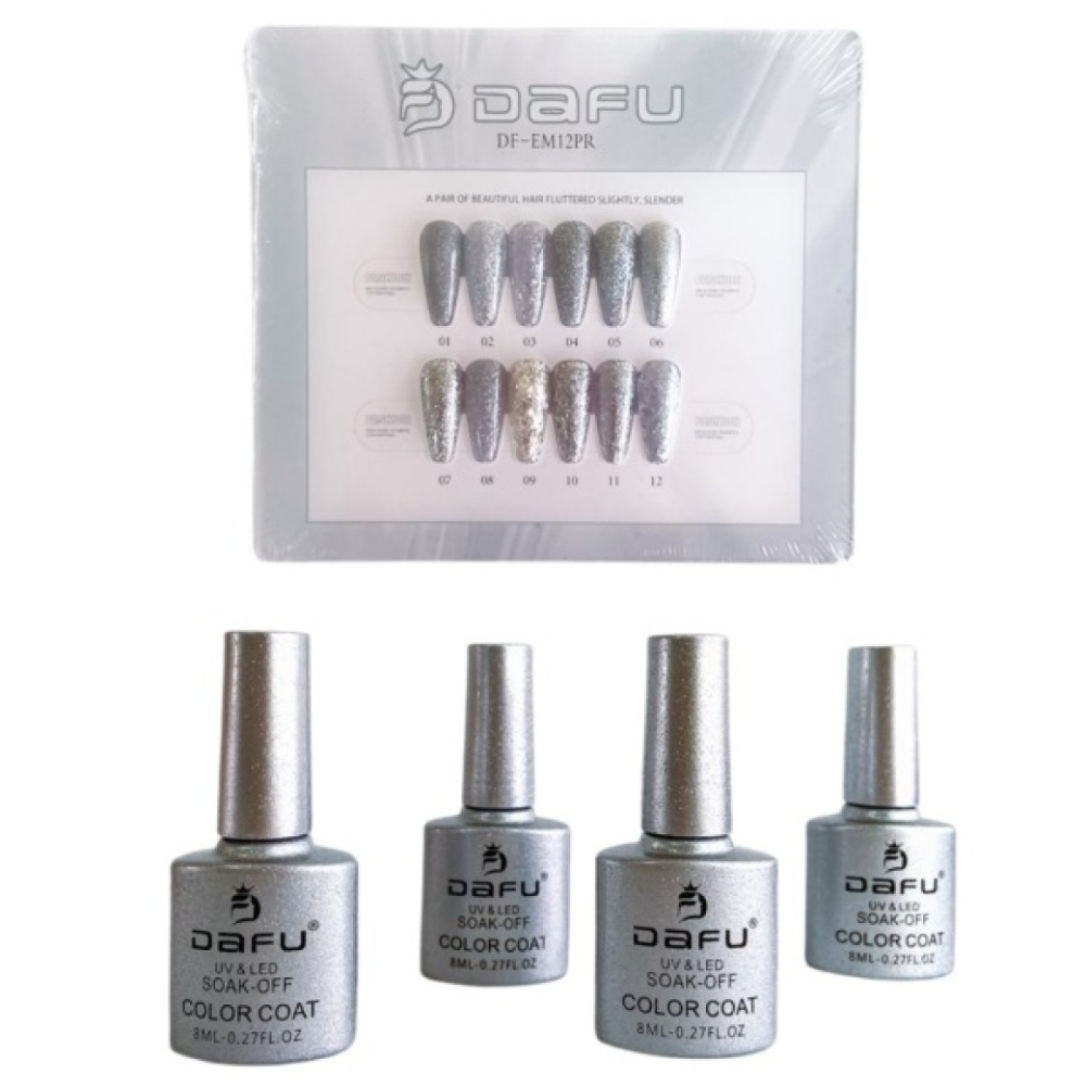 Esmalte Em Gel Dafu Coleção Prata 1 Ao 12 DF-EM12PR
