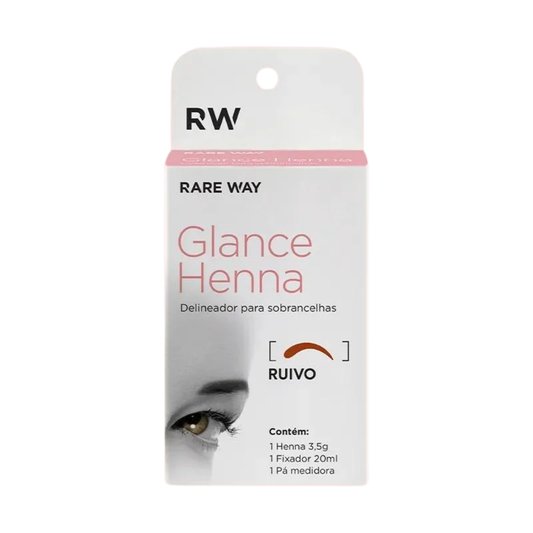 Kit Henna E Fixador Para Sobrancelhas Glance Ruivo Rare Way 3,5g
