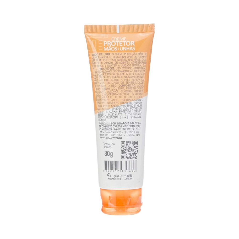 Creme  Protetor De Mãos E Unhas Marchetti 80g