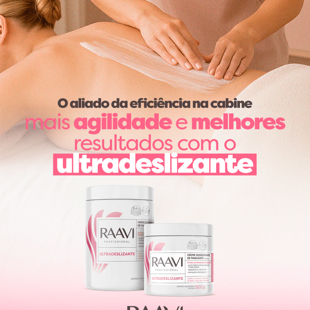 Creme de Massagem Ultradeslizante Raavi 500g