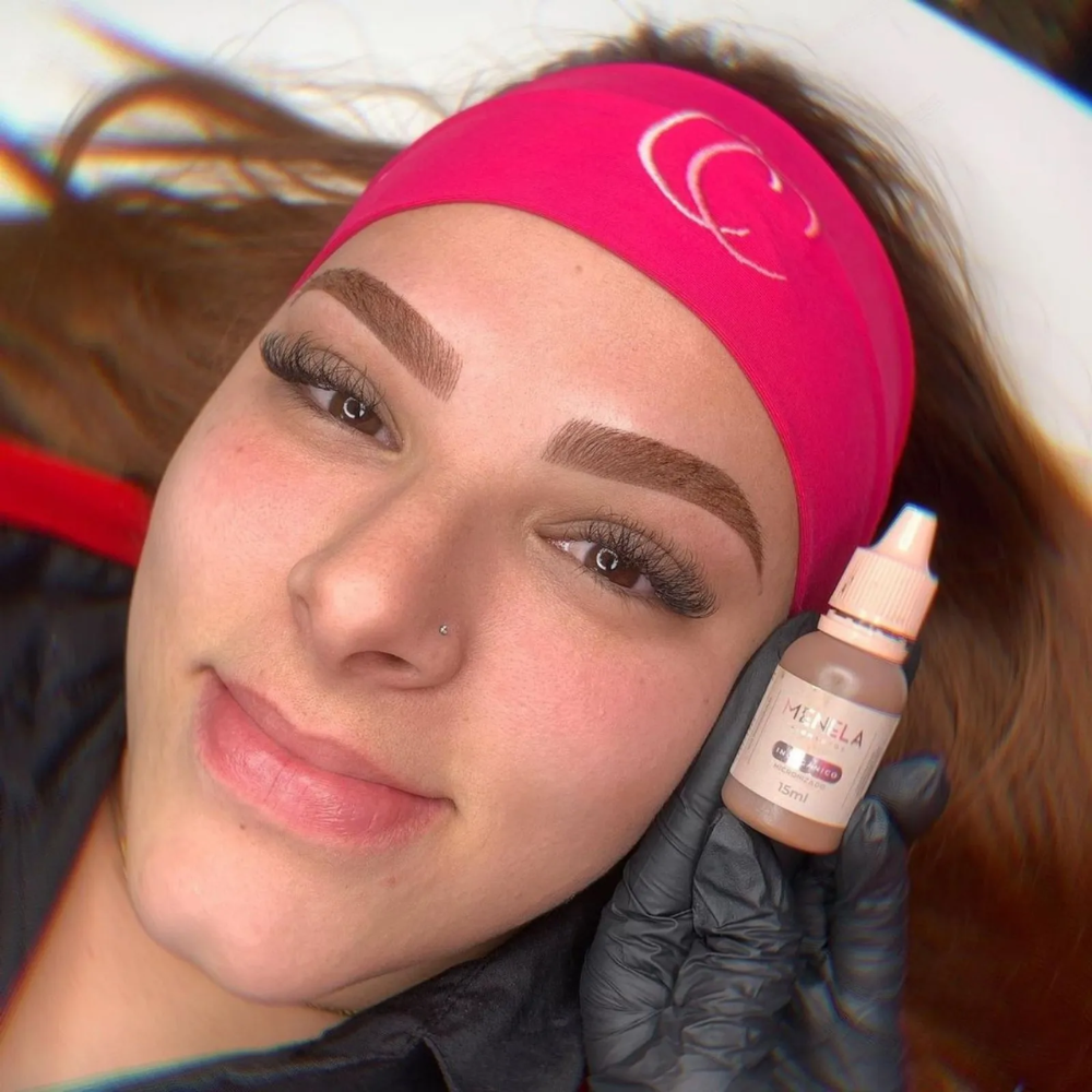 Pigmento Menela Mr. Boss Castanho Claro Inorgânico Micropigmentação Sobrancelhas 3ml