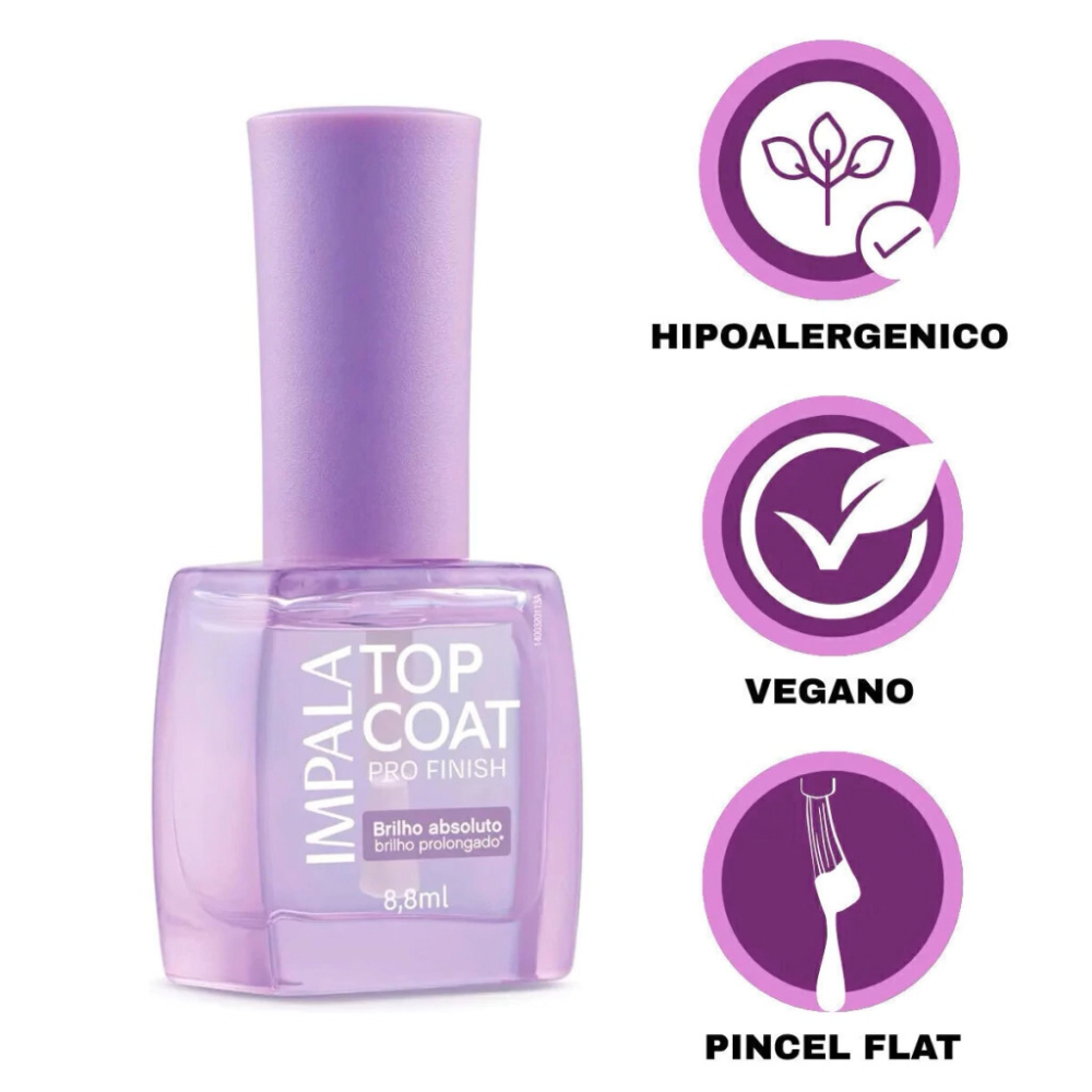 Top Coat  Impala Pro Finish Brilho Absoluto 8,8ml