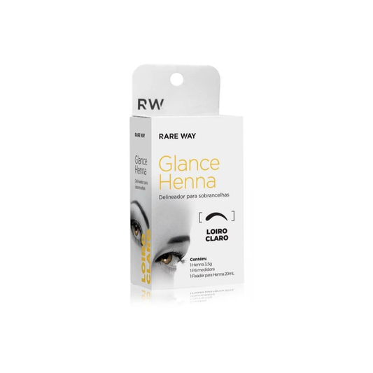 Kit Henna E Fixador Para Sobrancelhas Glance Loiro Claro Rare Way 3,5g