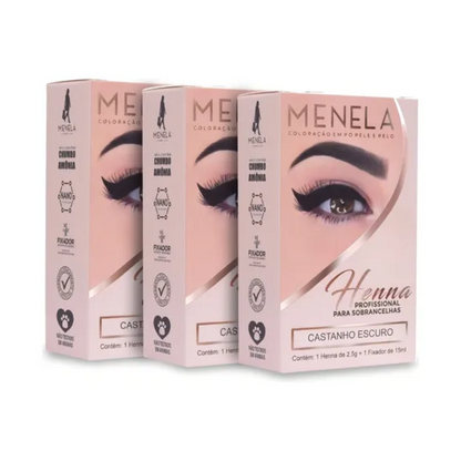 Kit 3 Hennas 2,5g Menela