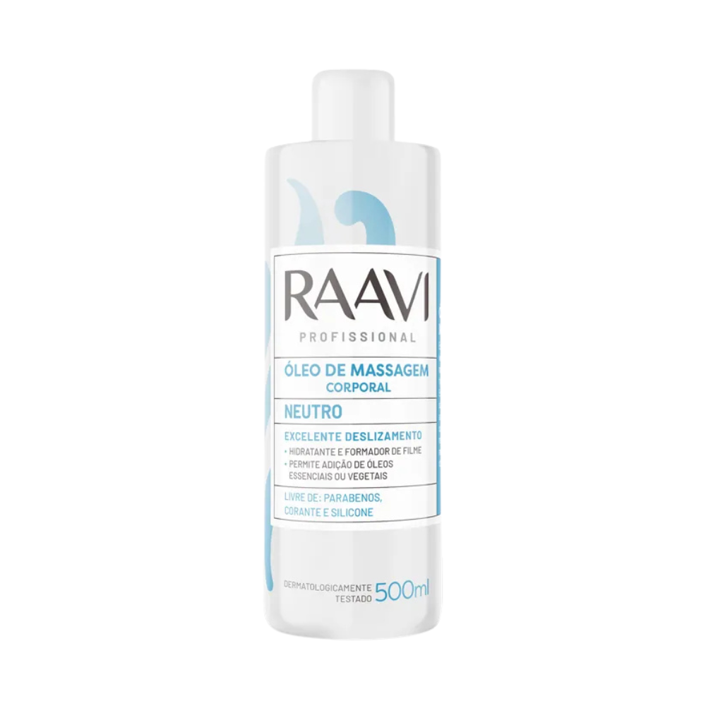 Óleo De Massagem Corporal Neutro Raavi 500ml