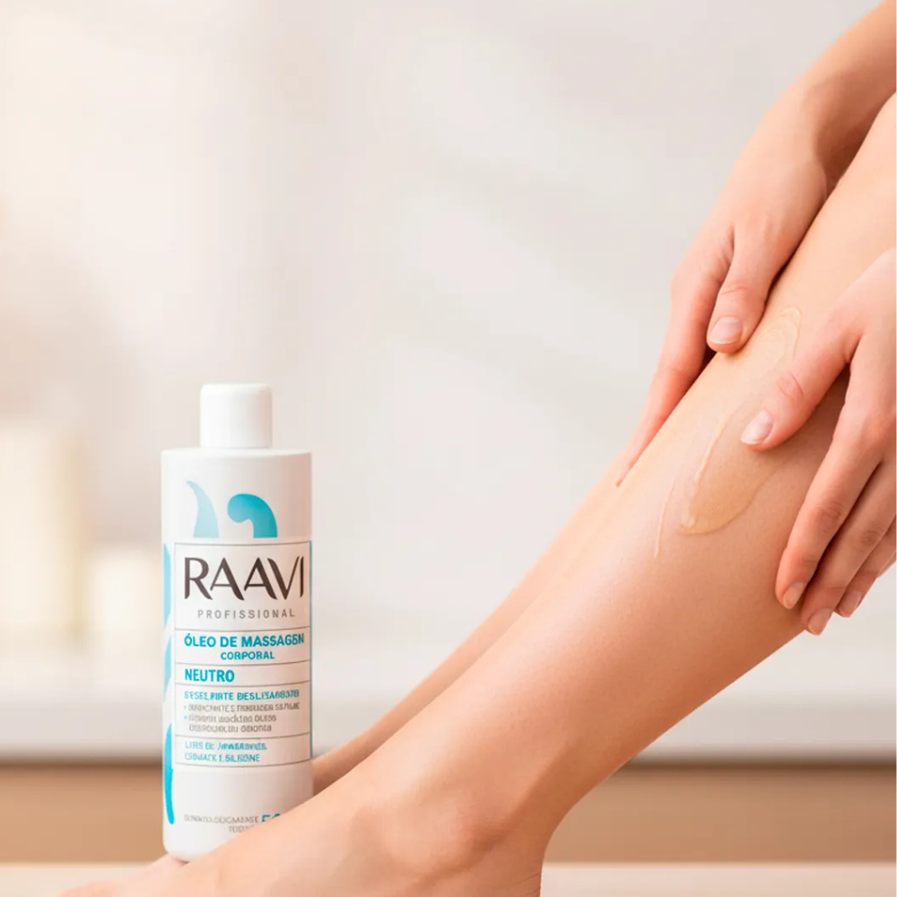 Óleo De Massagem Corporal Neutro Raavi 500ml