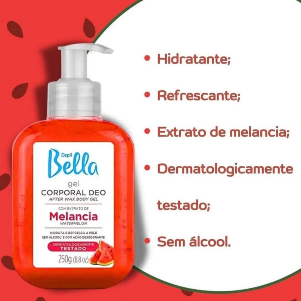 Gel Calmante Corporal Deo Melancia Depil Bella 250g