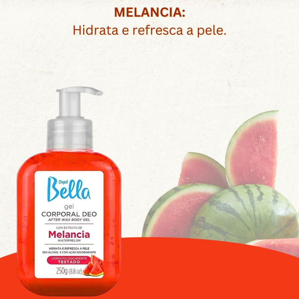 Gel Calmante Corporal Deo Melancia Depil Bella 250g
