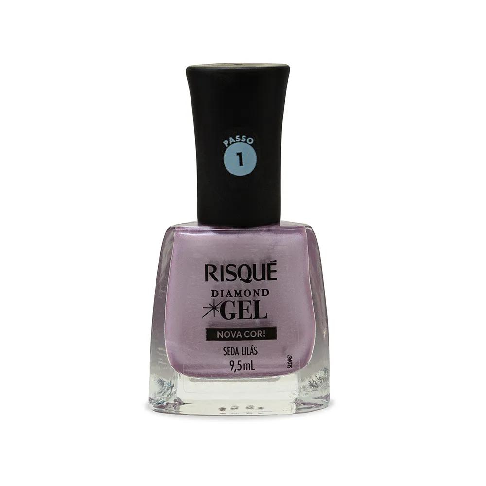 Esmalte Risqué Diamond Gel Seda Lilás 9,5ml