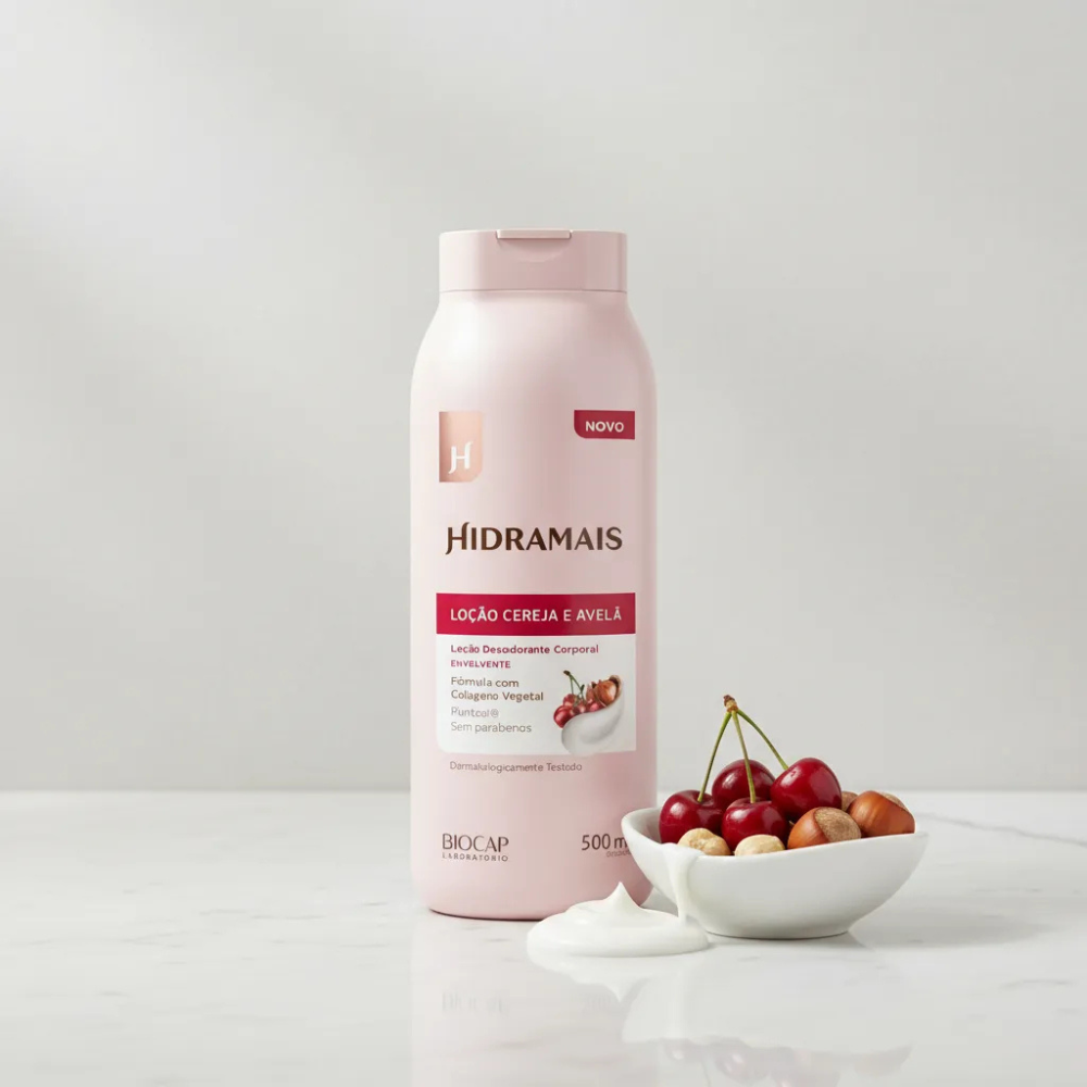 Loção Desodorante Corporal Cereja E Avelã Hidramais 500ml
