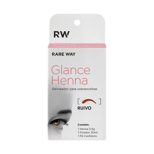 Kit Henna E Fixador Para Sobrancelhas Glance Ruivo Rare Way 3,5g