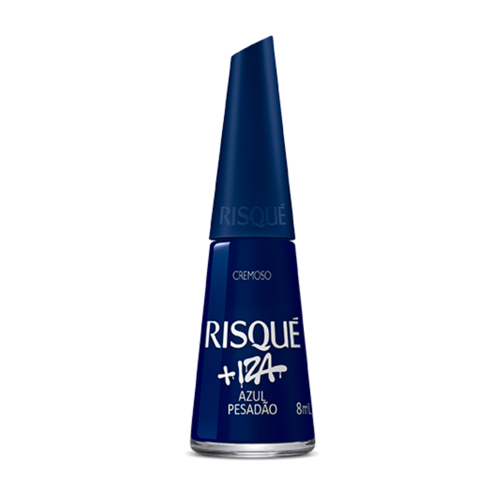 Esmalte Risqué Cremoso Azul Pesadão 8ml - Azul - + Iza