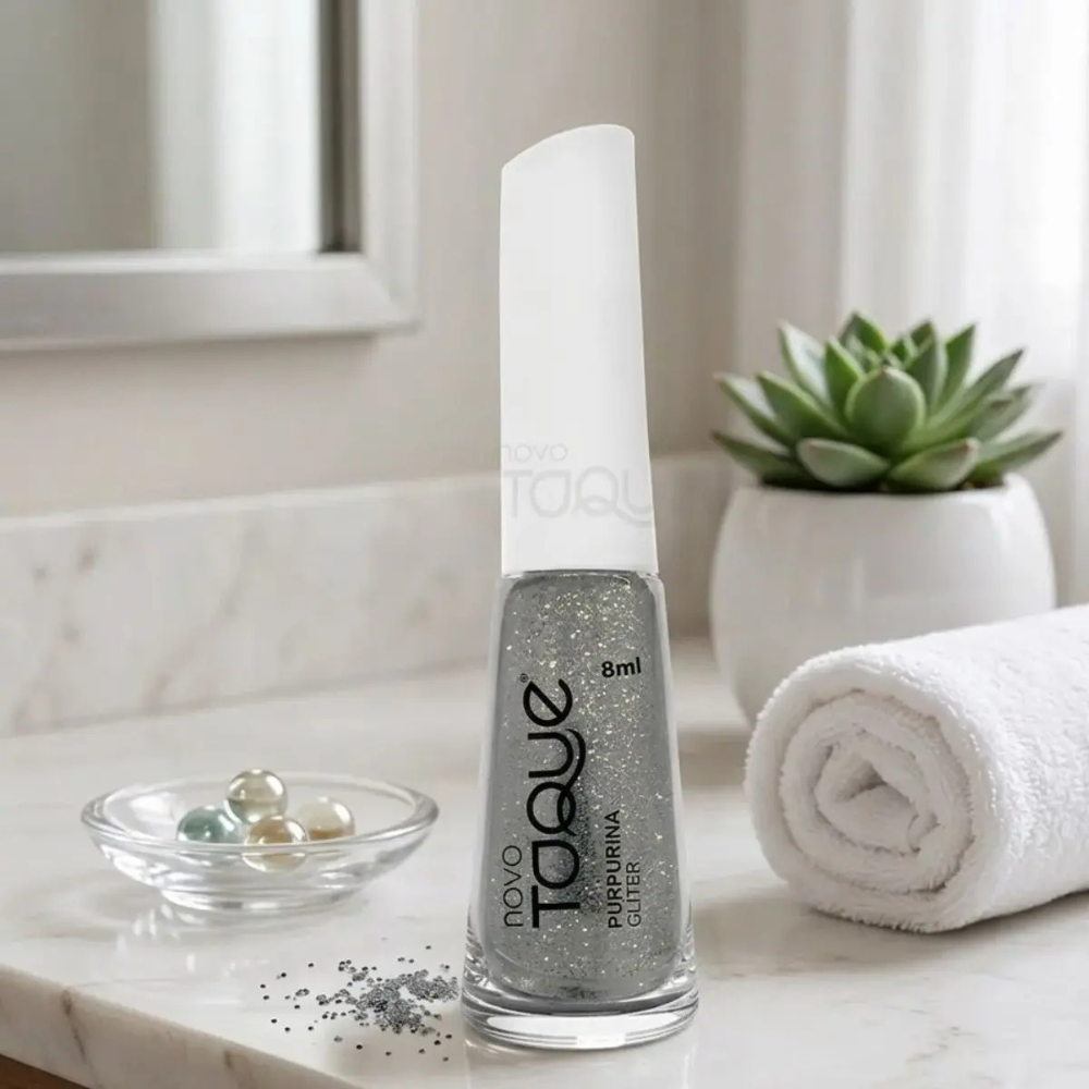 Esmalte Novo Toque Glitter Purpurina 8ml3