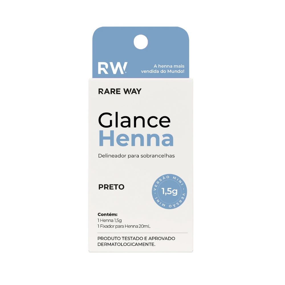Kit Henna E Fixador Para Sobrancelhas Rare Way Glance