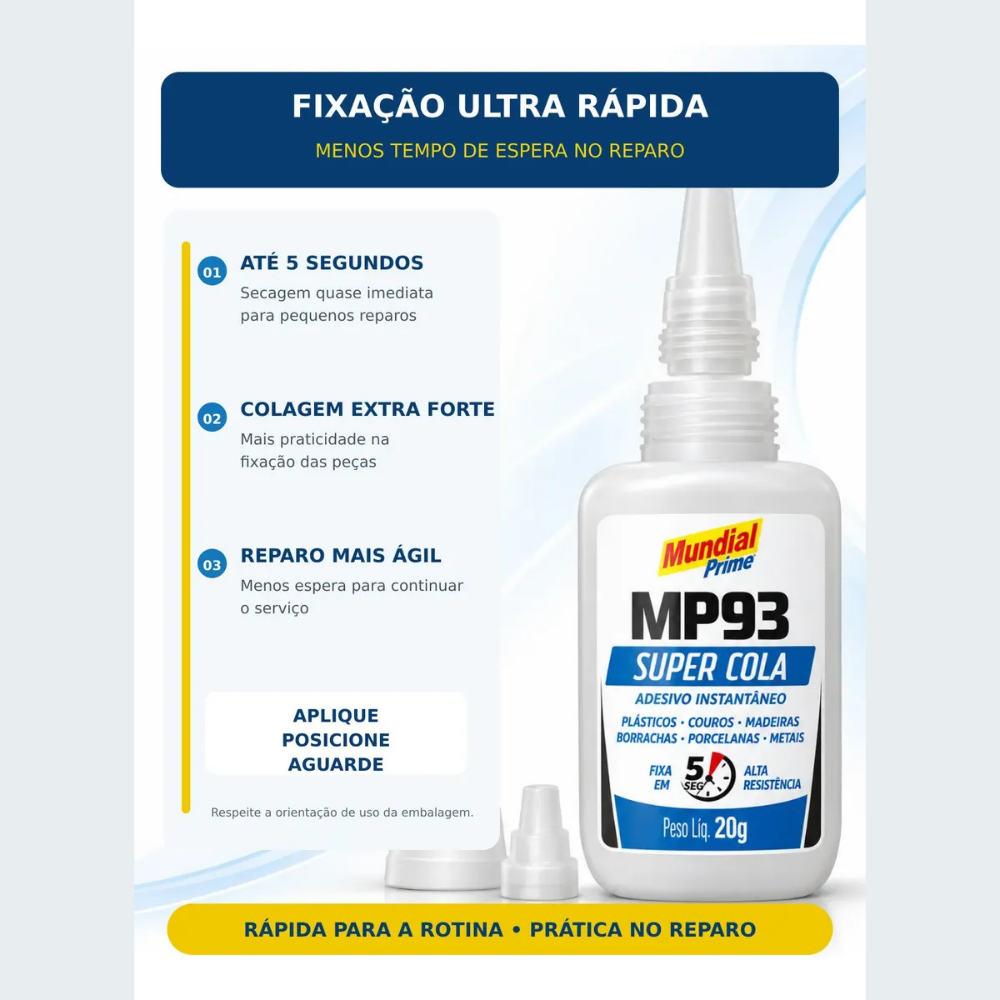 Cola Instantânea MP93 Mundial Prime 20g