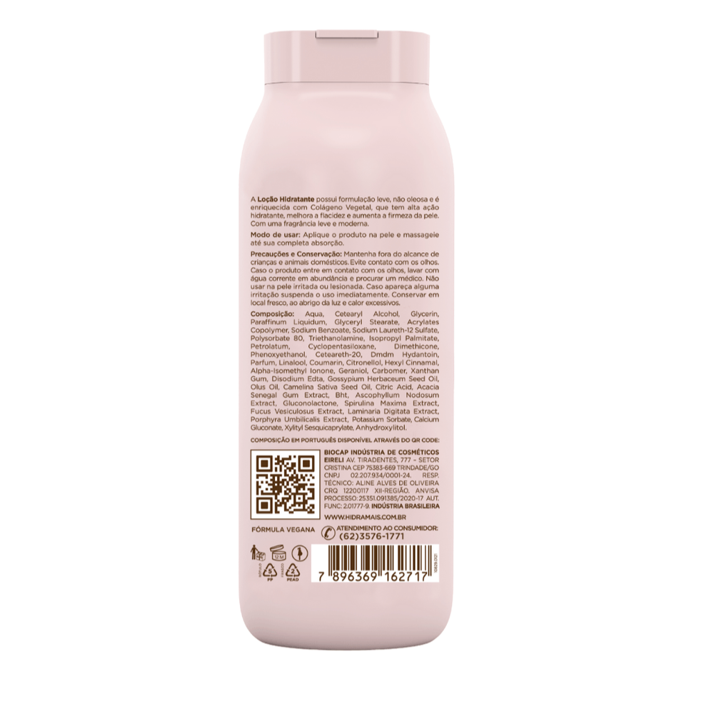 Loção Desodorante Corporal Algodão E Ômega Hidramais 500ml