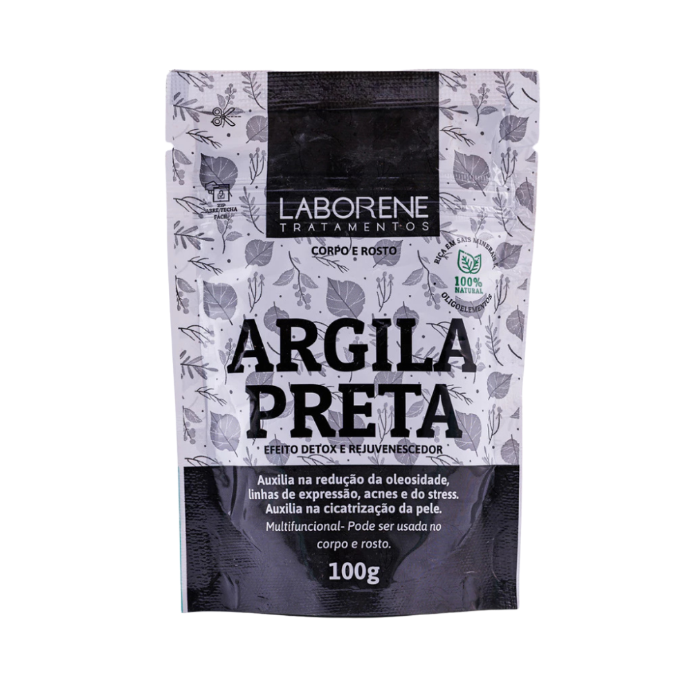 Argila Em Pó Preta Laborene 100g