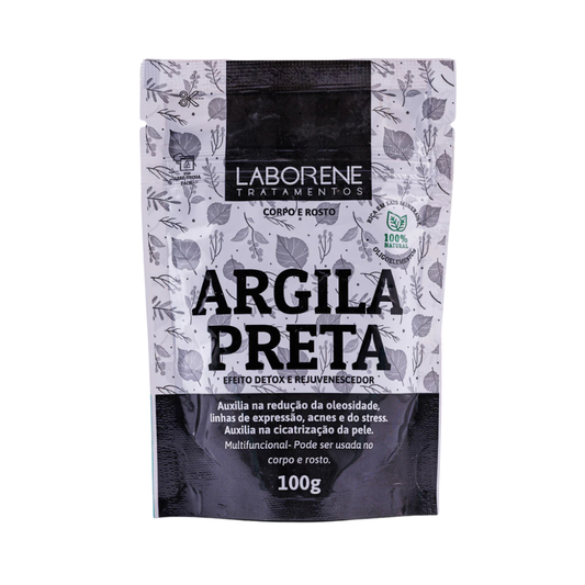 Argila Em Pó Preta Laborene 100g
