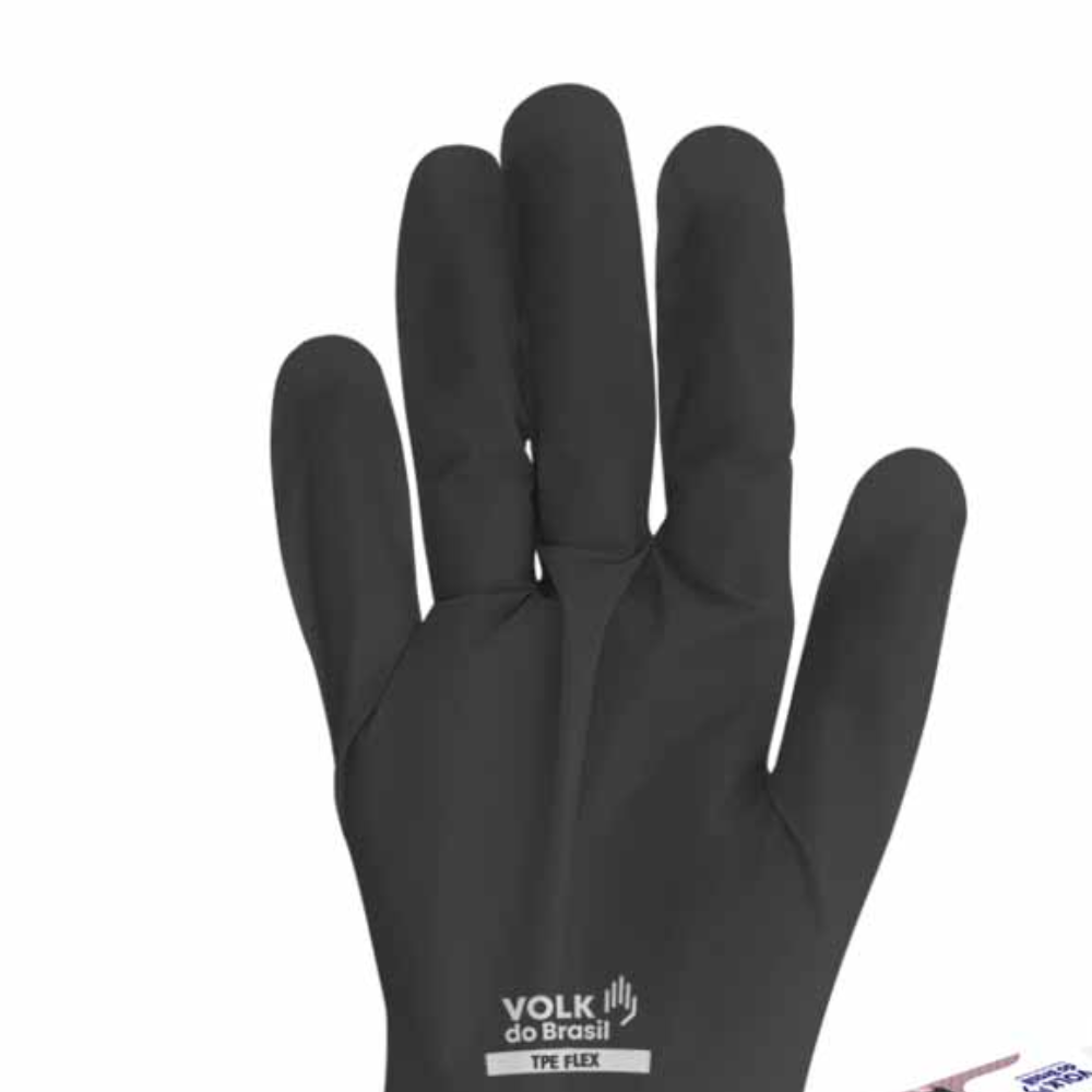 Caixas De Luvas TPE Flex Preta 100 Unidades Tamanho P Volk