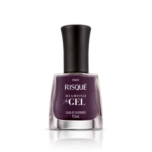 Esmalte Risqué Diamond Efeito Gel Calda De Blueberry 9,5ml
