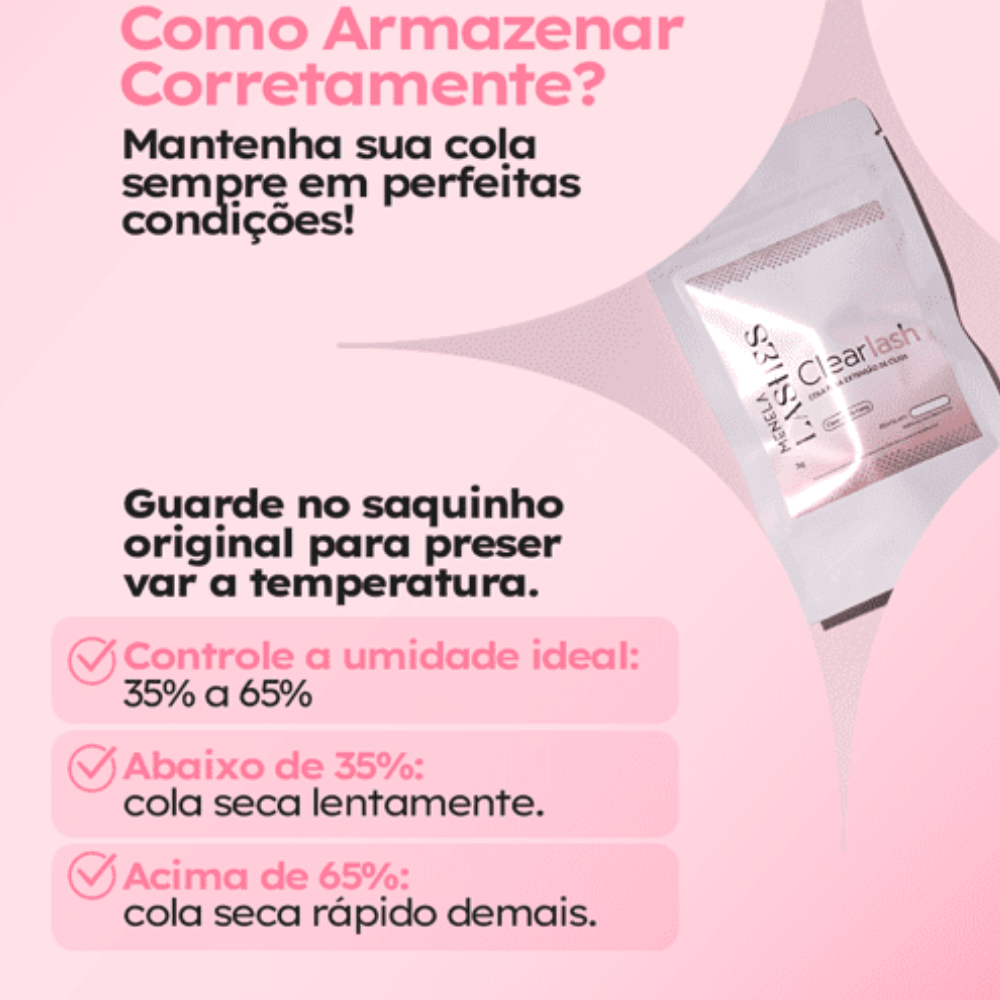 Clear Lash Cola Para Cílios Menela Lashes 3g