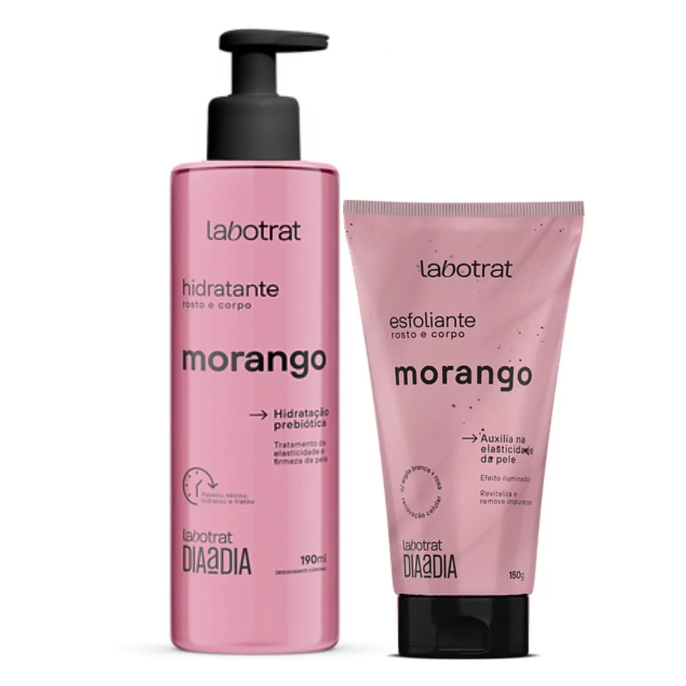 Kit Dia A Dia Labotrat Esfoliante 150g + Hidratante 190ml Morango