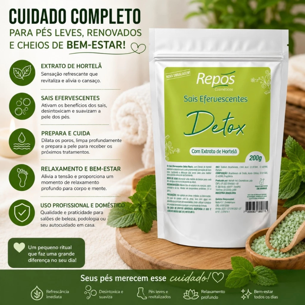 Sais Efervescentes Detox Repos 200g