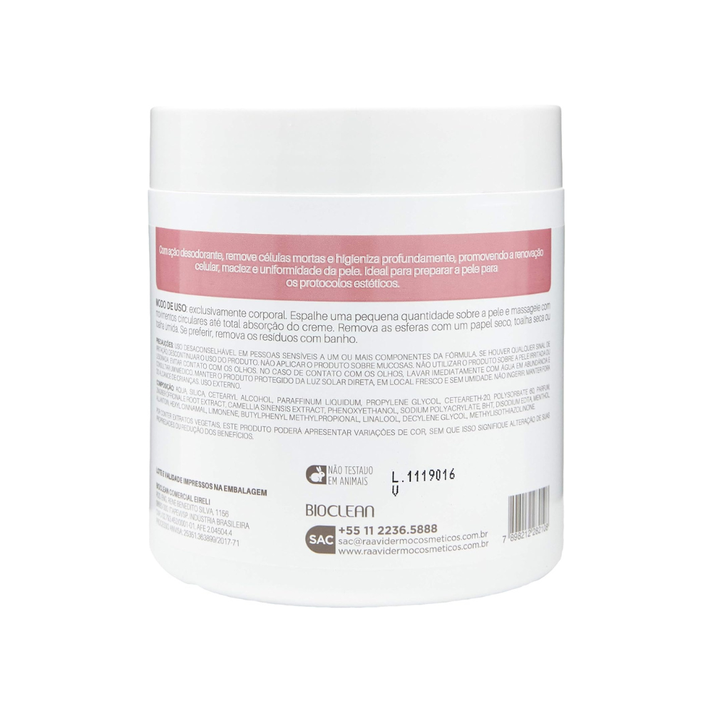 Creme Esfoliante Corporal Média Abrasão Raavi 500g