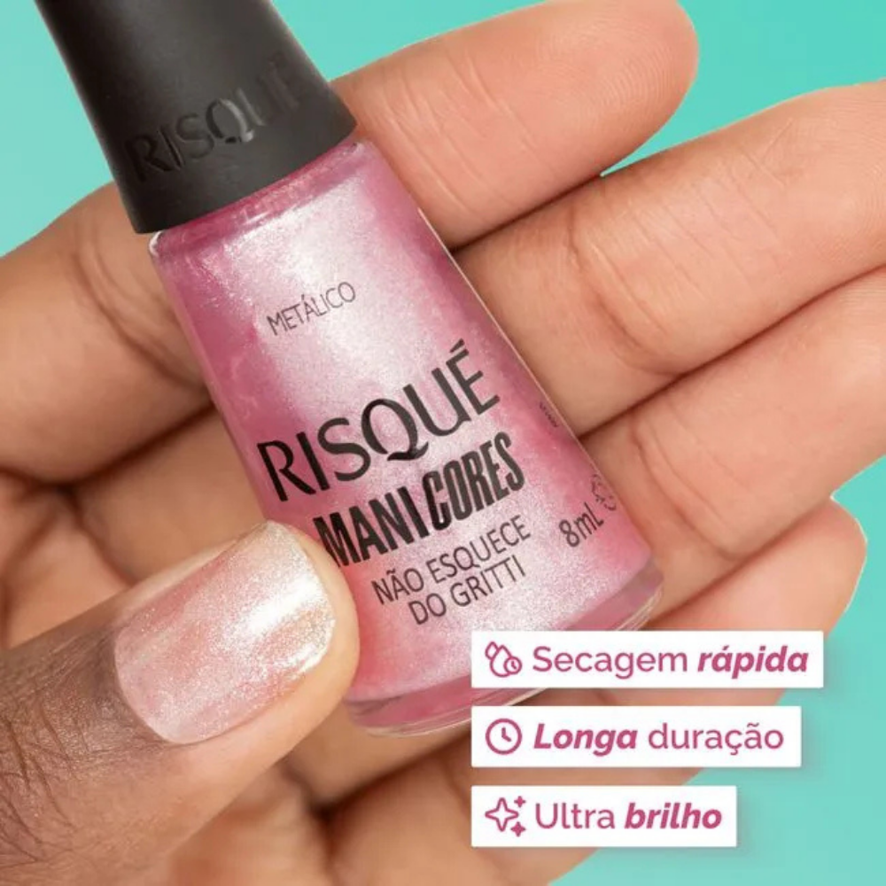 Esmalte Risqué Manicores Metálico Não Esquece Do Gritti 8ml