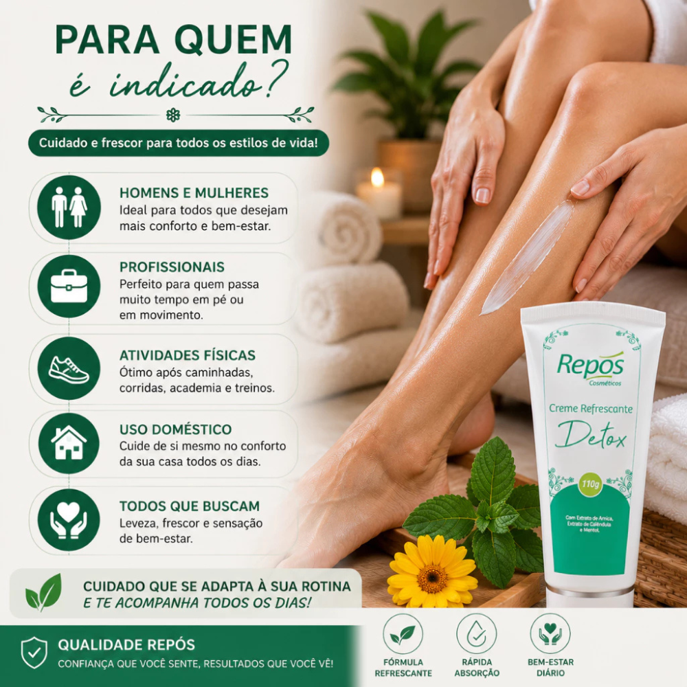 Creme Refrescante Detox Repos 110g