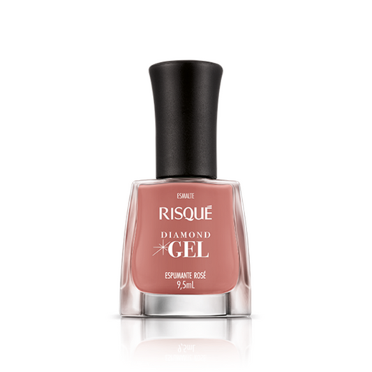 Esmalte Risqué Diamond Efeito Gel Espumante Rosé 9,5ml