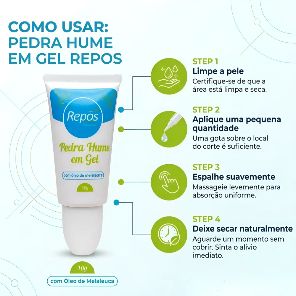 Pedra Hume Em Gel Repos 10g