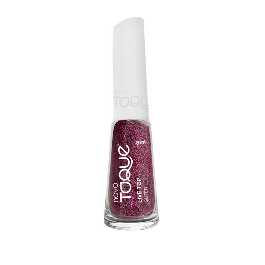 Esmalte Novo Toque Glitter Live Top 8ml