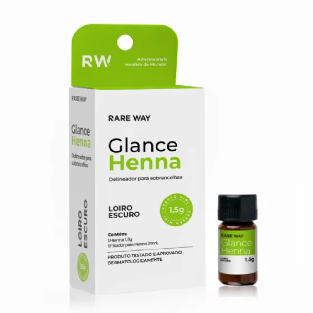 Kit Henna E Fixador Para Sobrancelhas Rare Way Glance
