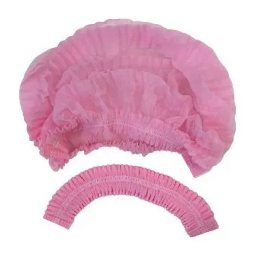 Touca Descartável Sanfonada Rosa 12 Unidades Ntflex