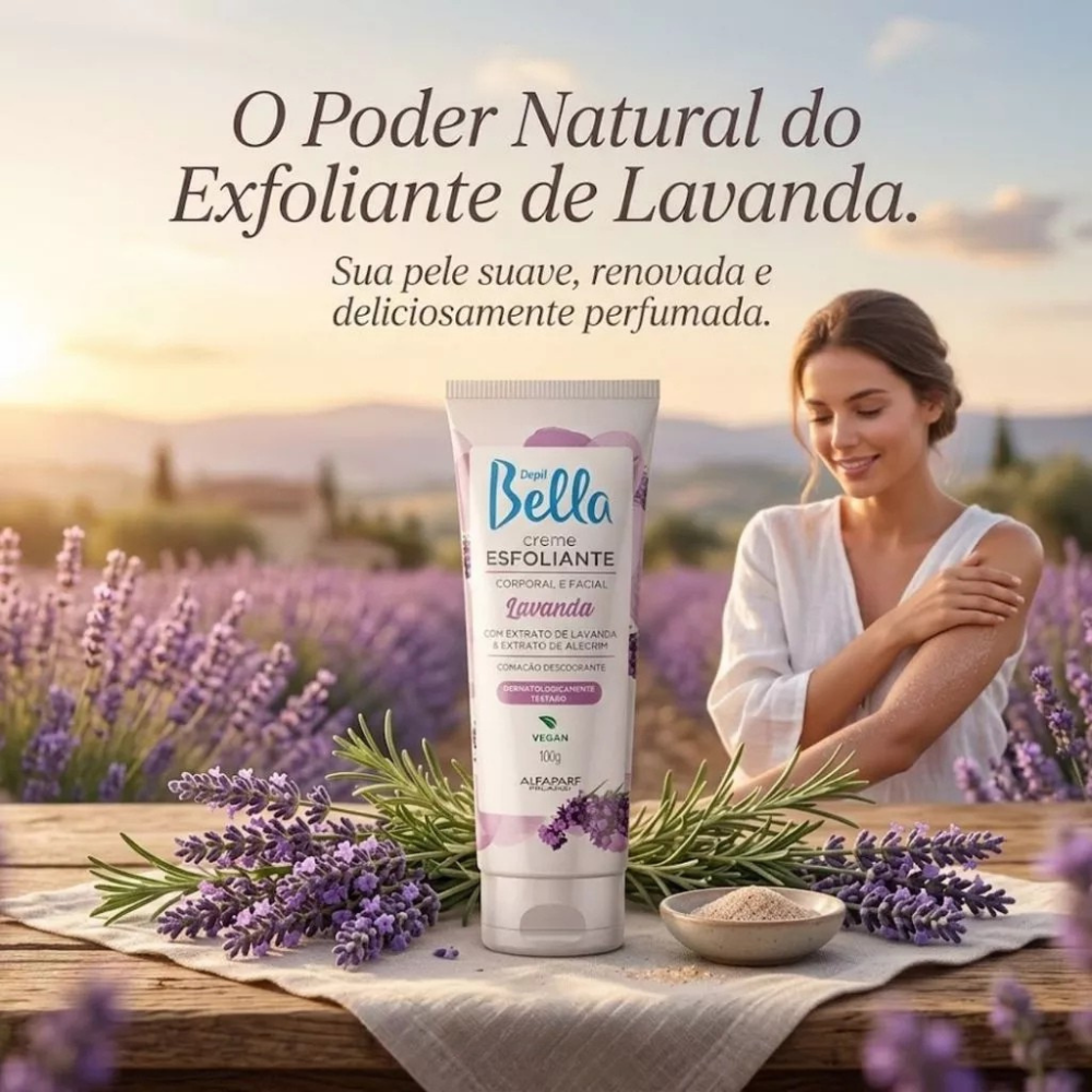 Creme Esfoliante Lavanda Depil Bella 100g