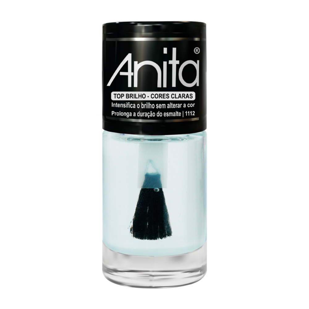 Esmalte Anita Tratamento Top Brilho Cores Claras 10ml