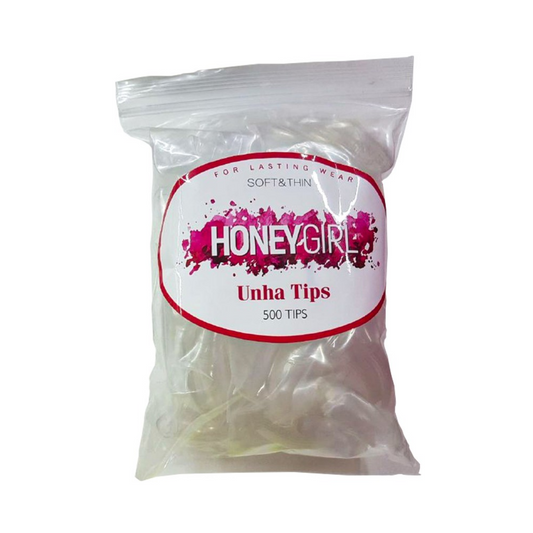 Pacote De Tips Honey Girl Curvatura C Leitosa 500 Unidades